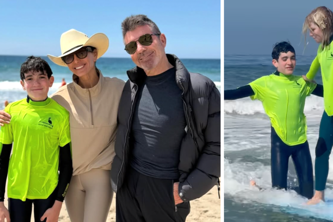 Watch: Simon Cowell’s rarely-seen son enjoys quality family time on trip to Malibu