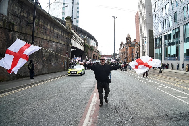 Three arrested at far-right Manchester march as hundreds of protestors turn out