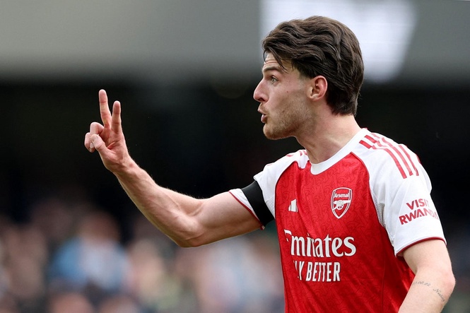 What did Declan Rice say to his Arsenal teammates after losing to Man City?