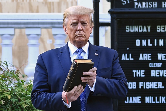 Donald Trump sparks fresh religious row with Bible-reading stunt