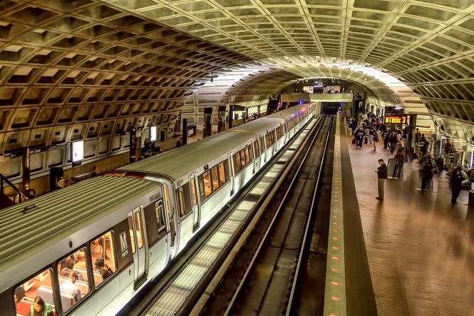 11 hurt after work vehicle crashes with commuter train in Washington DC