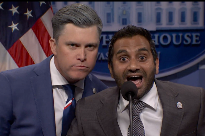 Comedian Aziz Ansari rips Kash Patel apart in SNL cold open