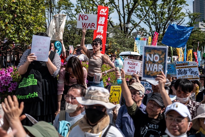 Thousands protest revision of Article 9 in Japan’s 1947 constitution