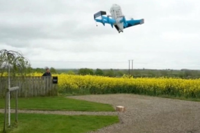 New Amazon drone delivery drops packages 12ft into gardens