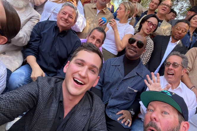 Impressionist Matt Friend shares star-packed selfie from comedy brunch at Netflix CEO’s house
