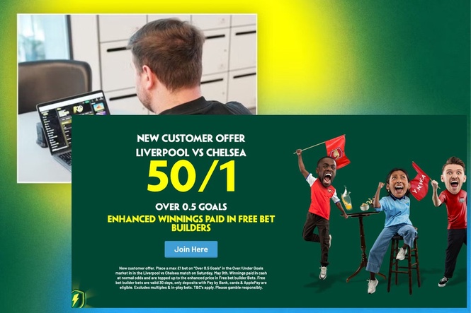Paddy Power free bet offer: New customers claim 50/1 odds for a goal to be scored in Liverpool vs Chelsea