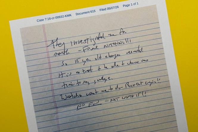 Handwriting on newly released note matches one found after Epstein's death, experts tell AP