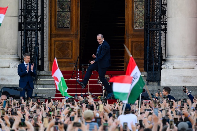 Who is Hungary’s dancing health minister? Former NHS doctor who plays air guitar at political rallies