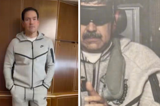 Rubio’s Air Force One tracksuit sparks deposed Venezuelan leader Maduro comparisons