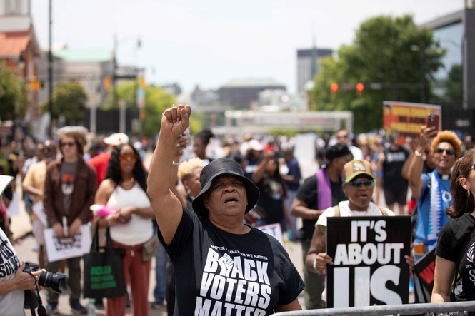 Thousands rally to defend Black political representation in the birthplace of Civil Rights movement
