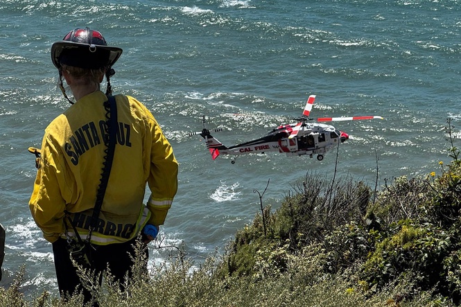 Driver dies after car plunges 500ft from Highway 1 cliff onto California beach
