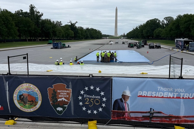 Trump’s NJ golf club manager is helping with renovations for the reflecting pool