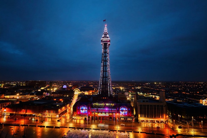 Blackpool Tower lights up for Strictly Come Dancing’s three new hosts