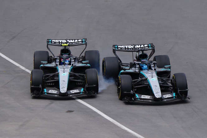 Kimi Antonelli rages at George Russell after clash in Canadian Grand Prix sprint