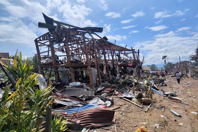 More than 45 killed in massive explosion in Myanmar village