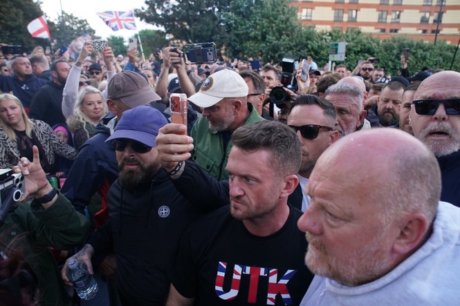 Tommy Robinson begs for donations after being detained at Heathrow airport