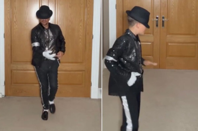 Peter Andre and rarely-seen son Theo team up in new video: ‘Like father, like son’