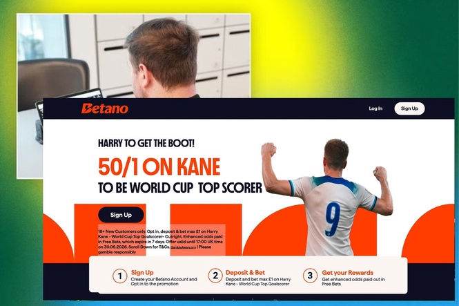 Betano World Cup offer: 50/1 on Harry Kane to be the World Cup top scorer