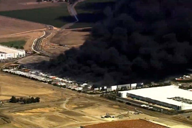 Fire at medical equipment warehouse in California prompts evacuations at nearby warehouses