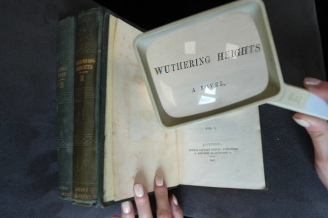 A rare first edition of 'Wuthering Heights' complete with spelling mistakes is up for auction