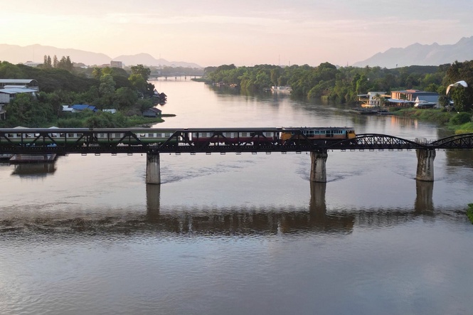Photos show the resurfaced remains of World War II's 'Death Railway' in Thailand