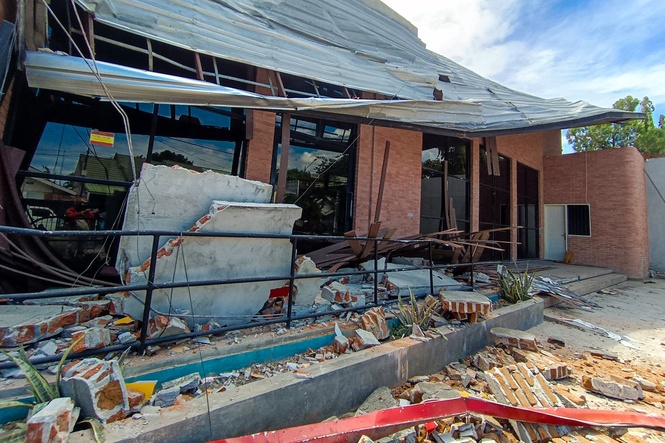 One person killed and dozens injured as powerful earthquake rattles central Indonesia