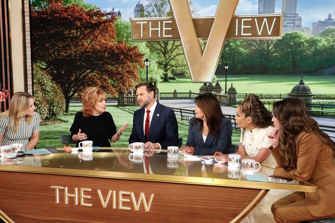 The View co-host reveals what she told JD Vance during commercial break
