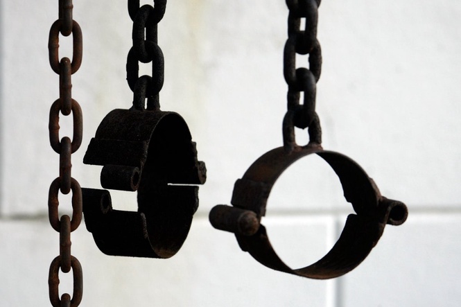 A crucial tool of the slave trade, shackles evoke an ugly part of America's past