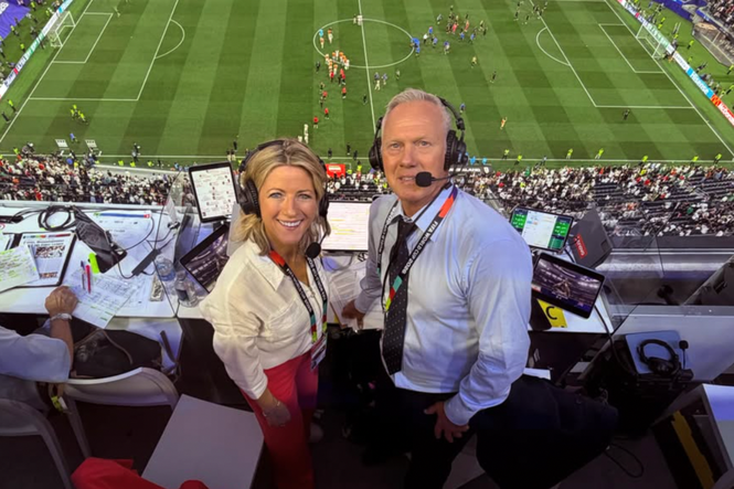 World Cup commentator Warren Barton ‘dripping with blood’ after being hit by projectile at Uzbekistan v Colombia
