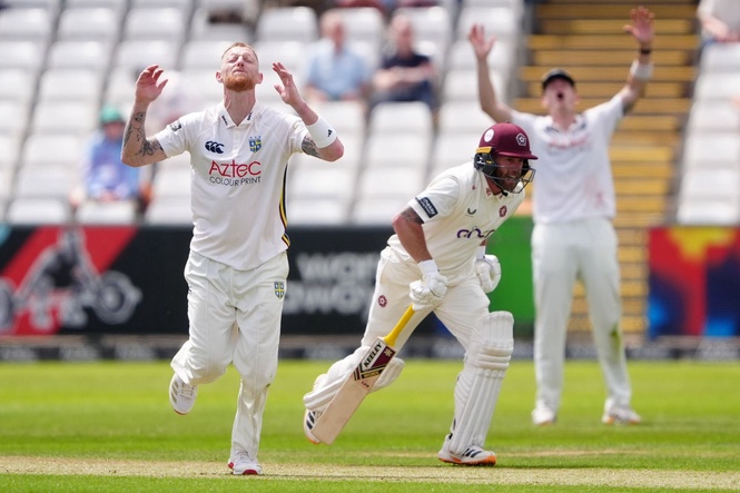 Ben Stokes denied early wicket on Durham return