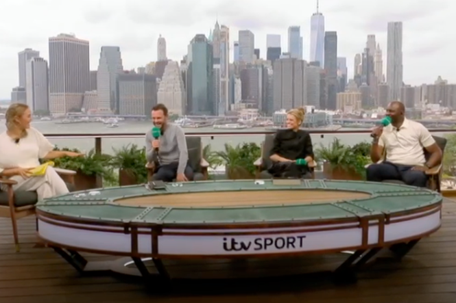 Strong winds force ITV’s World Cup team to relocate during live broadcast