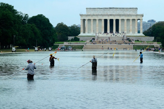 Olympian arrested for ‘vandalism’ of Trump’s algae-covered Lincoln Memorial Reflecting Pool speaks out