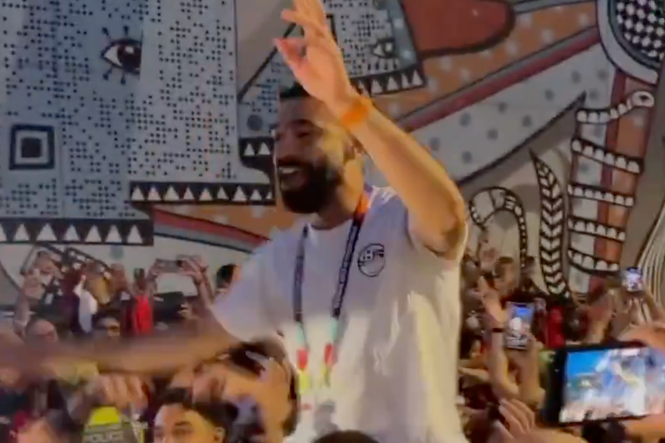 Mohamed Salah wildly celebrates on Vancouver streets after Egypt’s first ever World Cup win