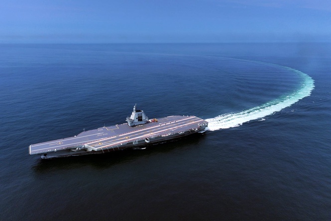 China’s newest aircraft carrier sails through the Taiwan Strait