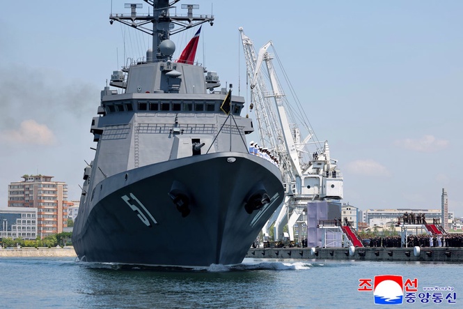 North Korea's Kim claims progress on nuclear-armed navy as new warship is placed into service