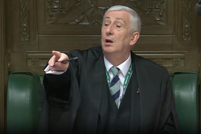 Lindsay Hoyle scolds Kemi Badenoch after swipes at Keir Starmer during PMQs