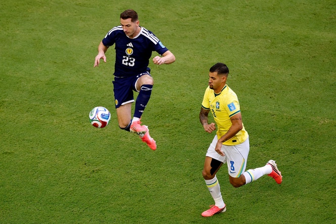 Scotland v Brazil LIVE: World Cup latest with Lewis Ferguson clattered in lively start to nervy Group C finale