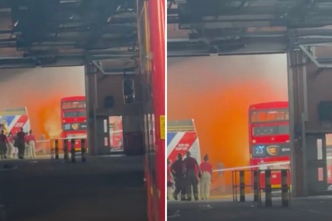 London bus destroyed by fire on hottest June day on record as heatwave grips UK