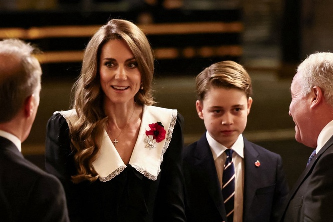 Watch: Prince George joins Princess of Wales on visit to RAF base