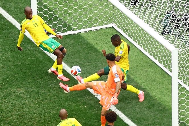 South Africa v Canada LIVE: Co-hosts have attempt cleared off line in testing World Cup contest