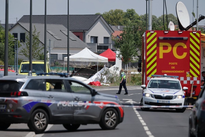 French skydiving plane ‘dropped out of sky’ during crash that killed 11