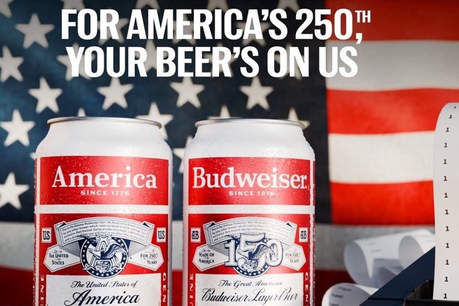 To celebrate America’s 250th birthday, Budweiser is giving away free beer