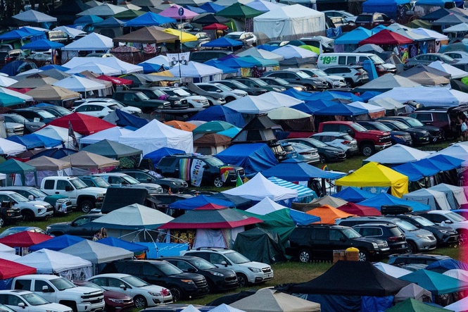 Dead baby is found in a portable toilet at a music festival in Michigan