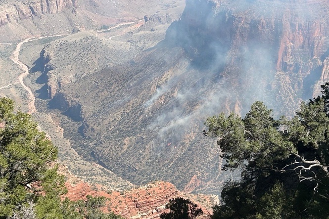 Fire rages at the Grand Canyon after nearly 150,000 acres burned last year