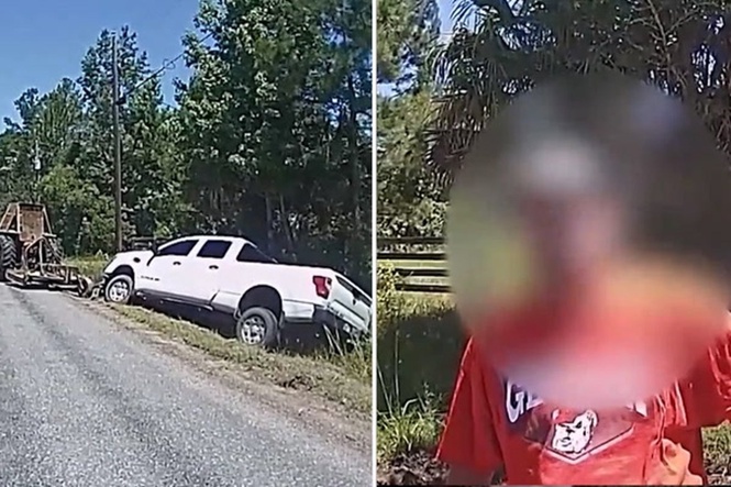 Suspected drink driver busted after returning to scene of the crime in tractor