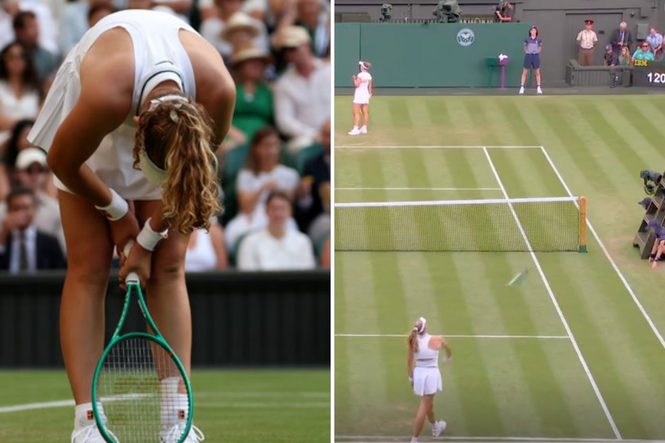 Mirra Andreeva launches racket at umpire’s chair following shock Wimbledon exit