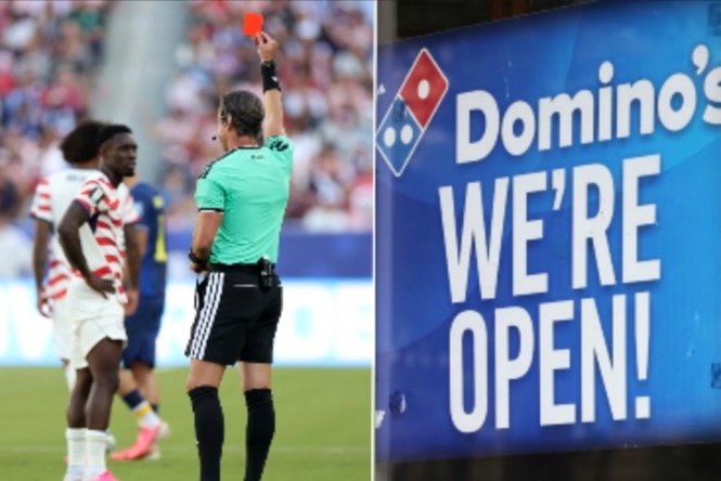 Upset about the US red card in the World Cup? Domino’s is here to help you cope