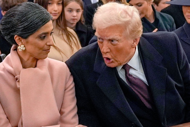 Trump reads a children's book on Usha Vance's podcast, then riffs on past presidents and himself