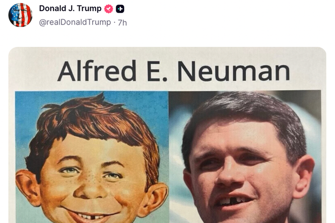 Trump kicks off July 4 with trolling Pee-wee Herman and Alfred E. Neuman memes