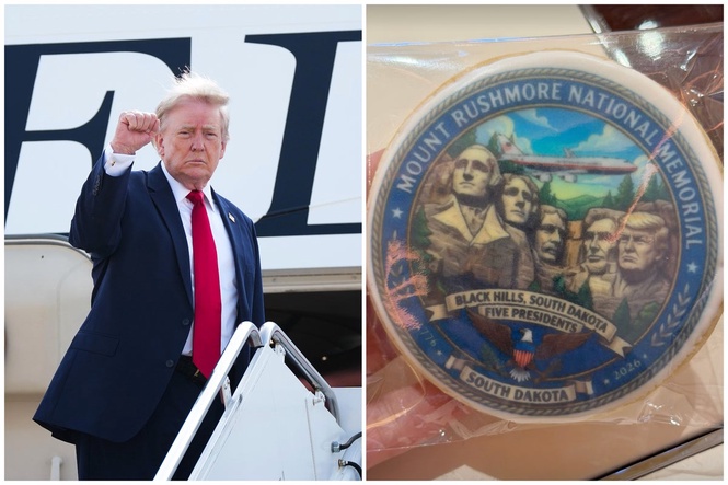 Trump’s daughter-in-law shows off bizarre cookie on Air Force One featuring new face on US monument